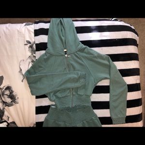 Urban outfitters jogger + cropped hoodie set
